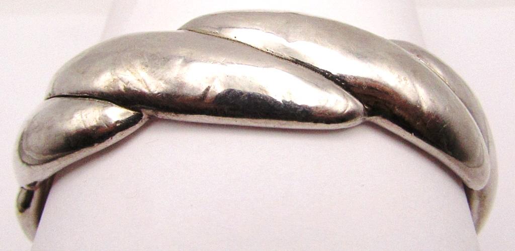 VTG CHUNKY STERLING BANGLE (1 of 3)
