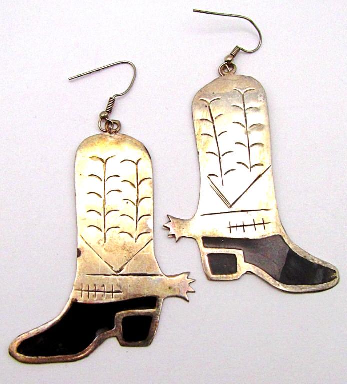 PAIR OF MEXICO PIERCED COWBOY BOOT EARRINGS (1 of 3)