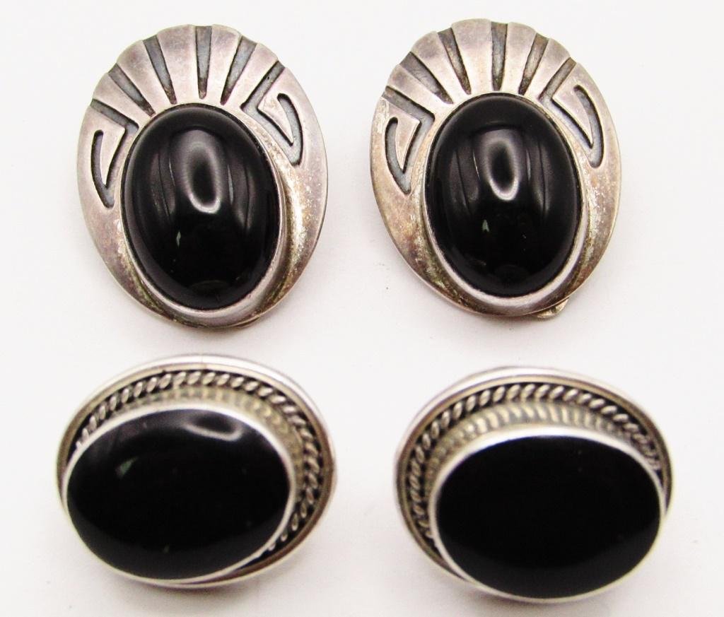 2-PAIRS OF SOUTHWESTERN EARRINGS WITH BLACK (1 of 4)