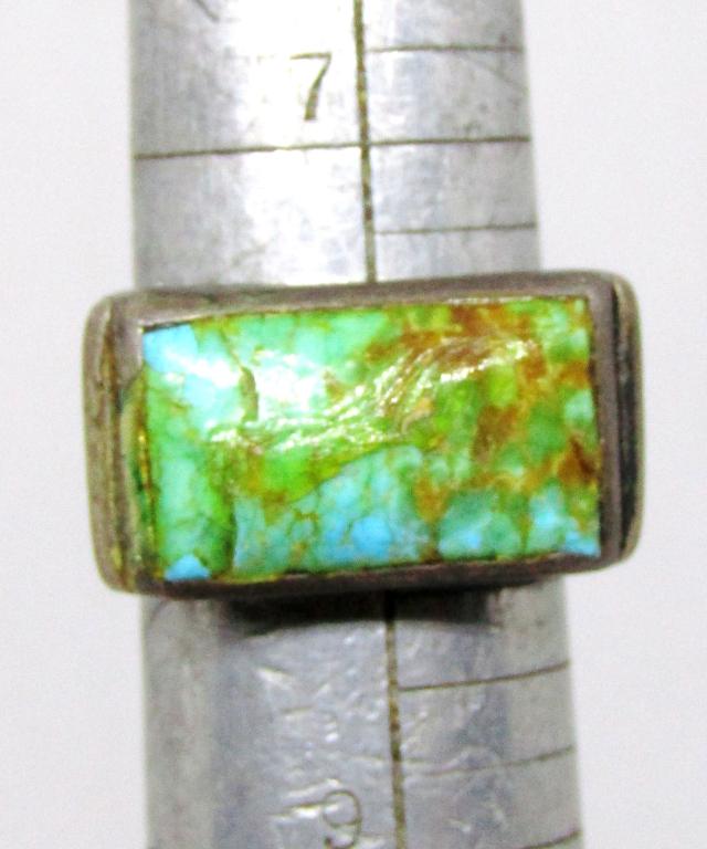 SIZE 8 SOUTHWESTERN STERLING RING WITH (1 of 4)
