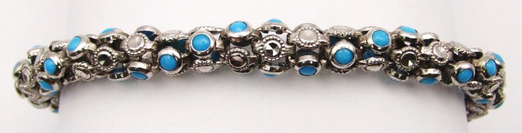 8 INCH STERLING BOX CHAIN STYLE BRACELET WITH (1 of 5)