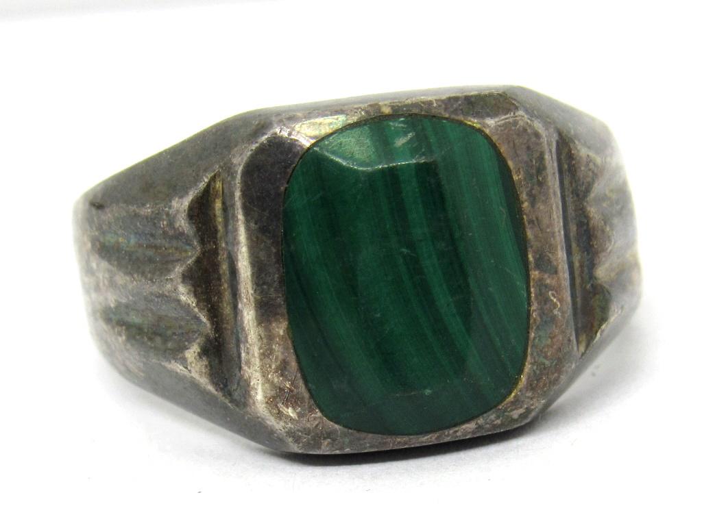 MEXICO MEN'S SOUTHWESTERN STERLING RING WITH (1 of 2)