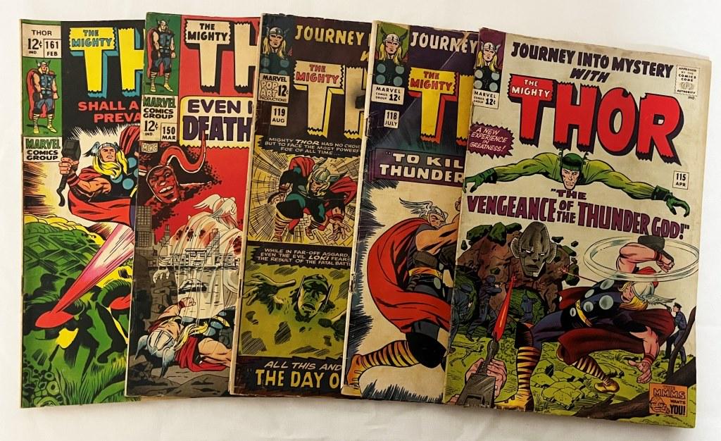 The Mighty THOR - (5) SILVER AGE COMIC LOT (1 of 10)