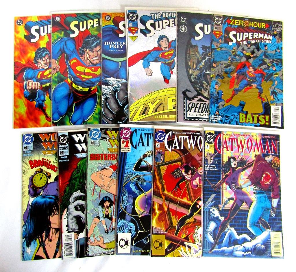 (12) DC Comics; Superman, WonderWoman & (1 of 3)