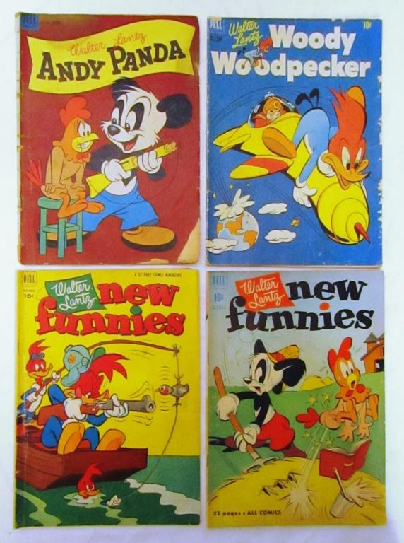 (4) DELL WALTER LANTZ NEW FUNNIES COMICS! (1 of 4)