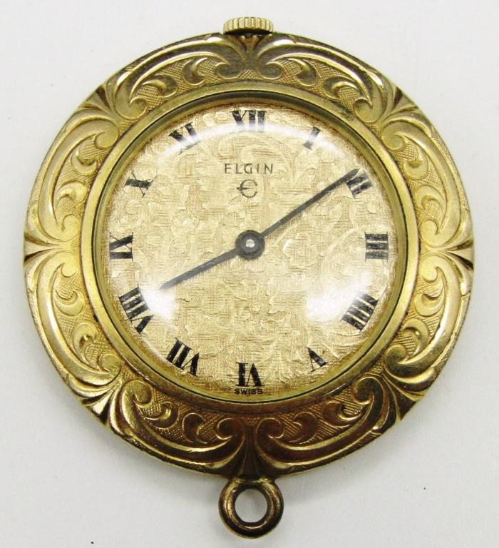 ELGIN LADIES PENDANT WATCH - RUNNING (1 of 5)