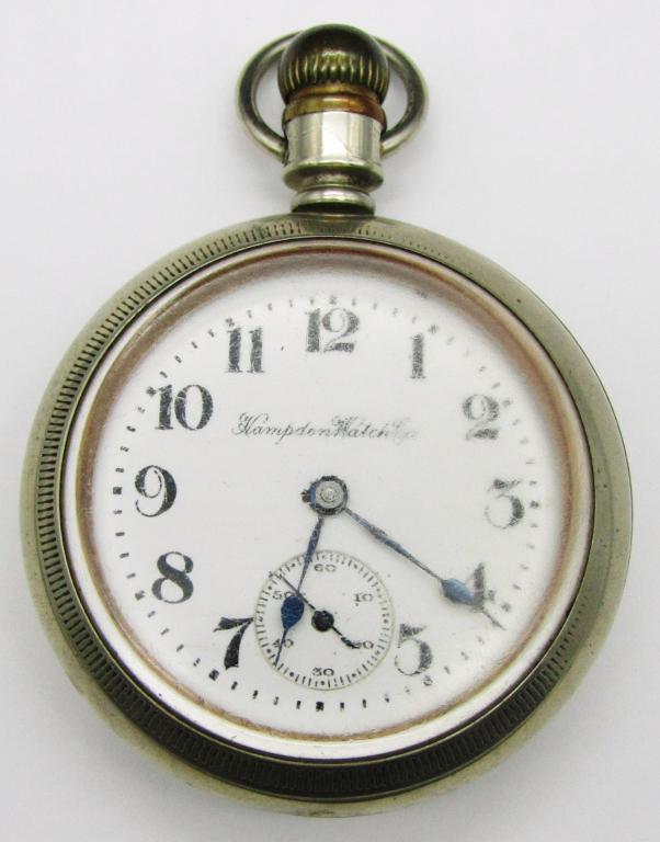 HAMPDEN 18 SIZE SWING OUT POCKET WATCH (1 of 8)