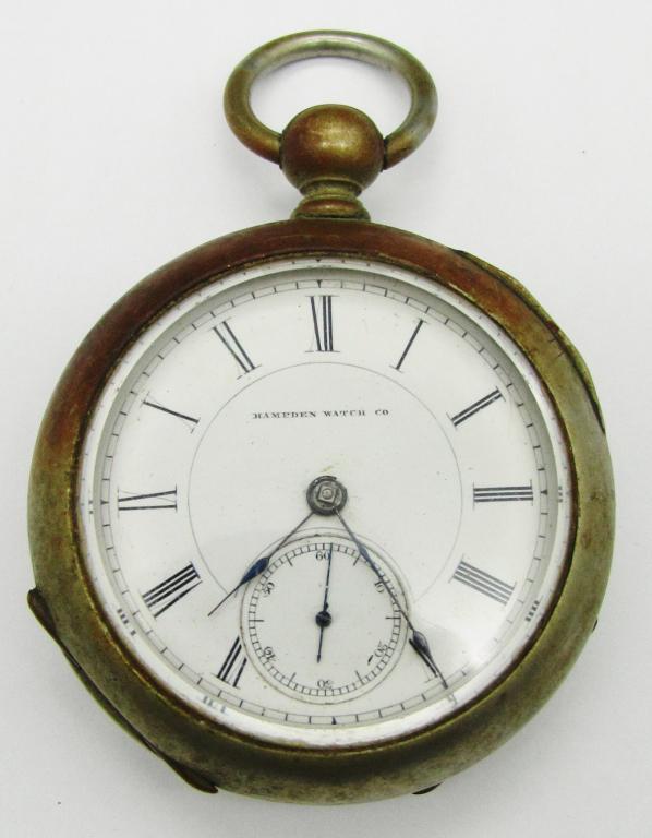 HAMPDEN KEY WIND 18SIZE POCKET WATCH (1 of 7)