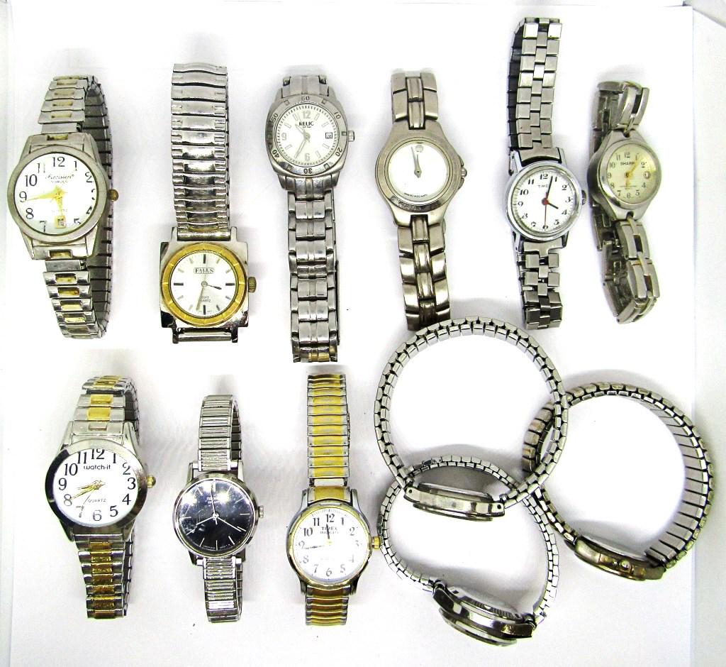 (12) LADIES WATCHES - TIMEX, SEIKO, CITIZEN,: FALLS CREEK, RELIC & MORE - UNTESTED AS TO WORKING CONDITION