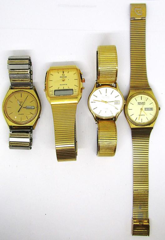 (4) MENS VINTAGE WRIST WATCHES (1 of 2)