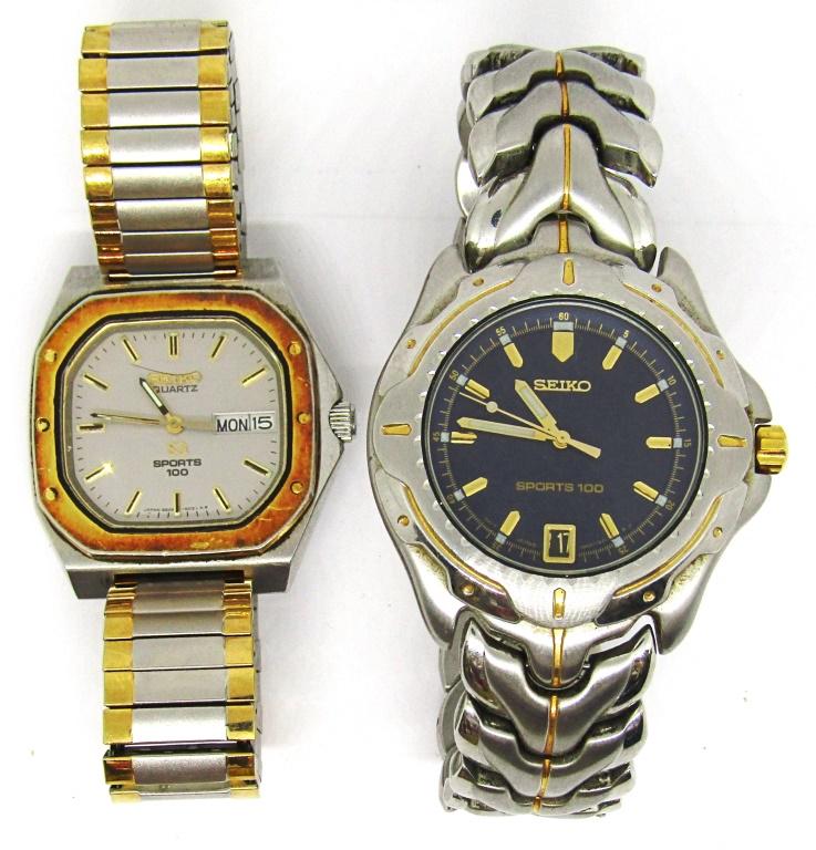 (2) SEIKO MENS WATCHES - SPORTS 100 (1 of 3)