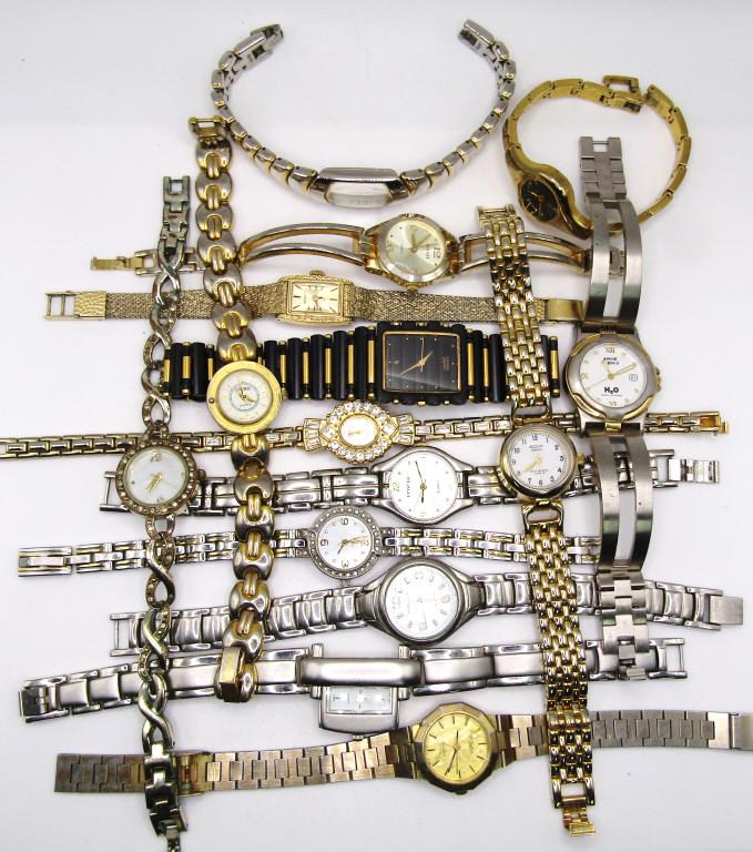 15-LADIES WRISTWATCHES: DUFONTE-ANNE KLEIN: ACQUA-SEIKO-CITIZEN & MORE! ALL WATCHES UNTESTED/PARTS/REPAIR