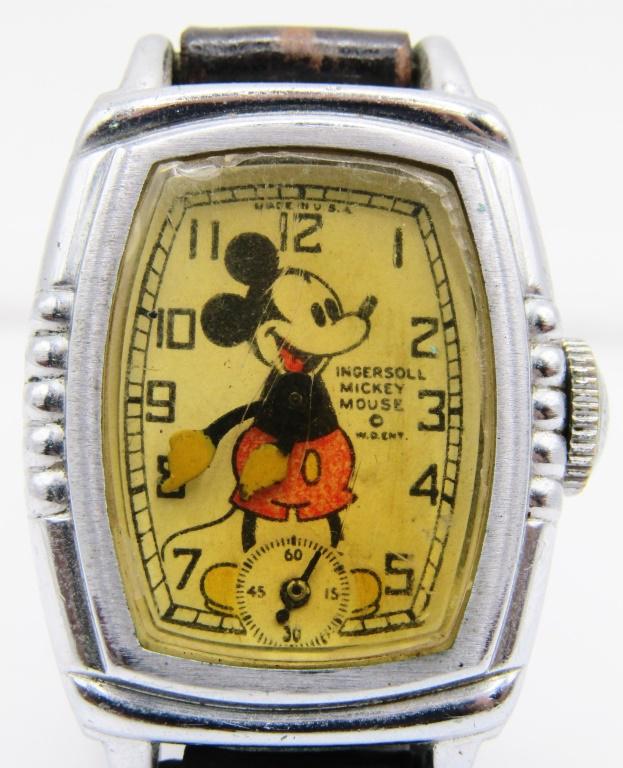VINTAGE INGERSOLL MICKEY MOUSE WRISTWATCH: FOR PARTS/REPAIR