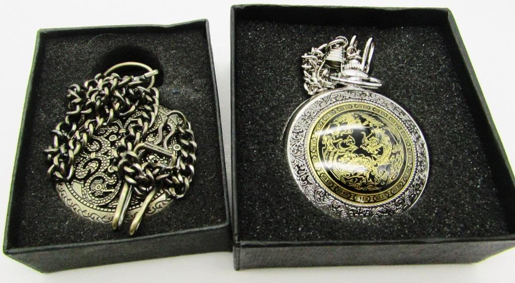 (2) WIND-UP POCKET WATCHES SKELETON VIEW (1 of 6)