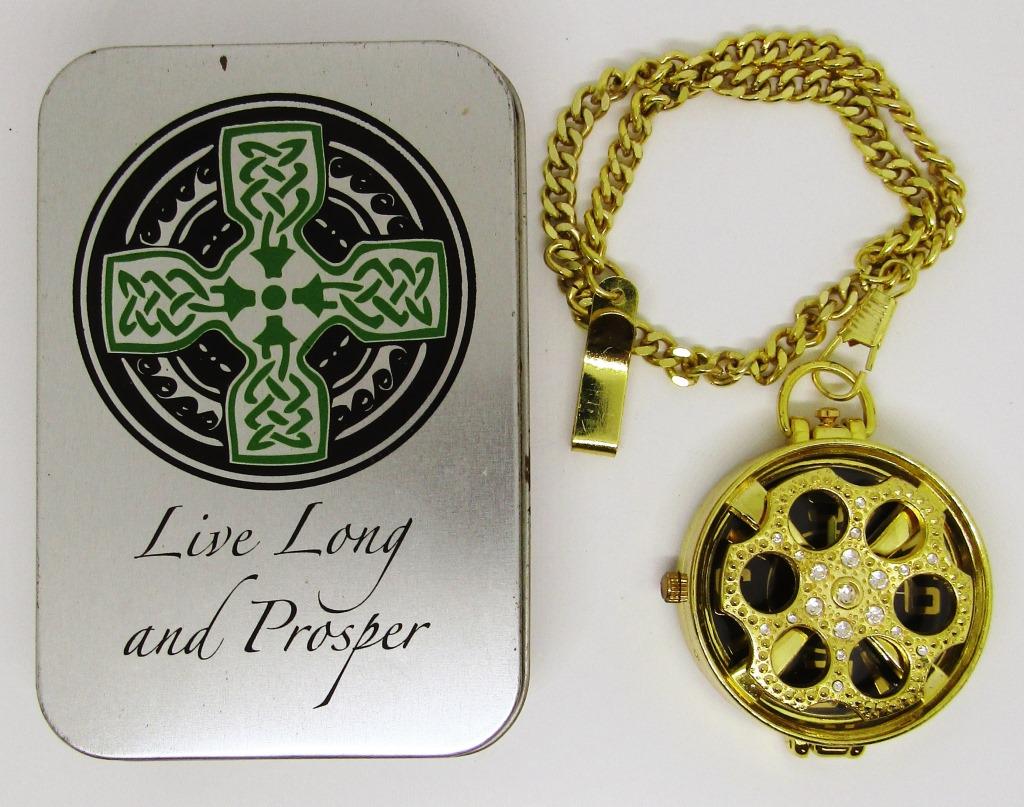 (2) QUARTZ POCKET WATCHES (1) NEW in BOX (1 of 5)