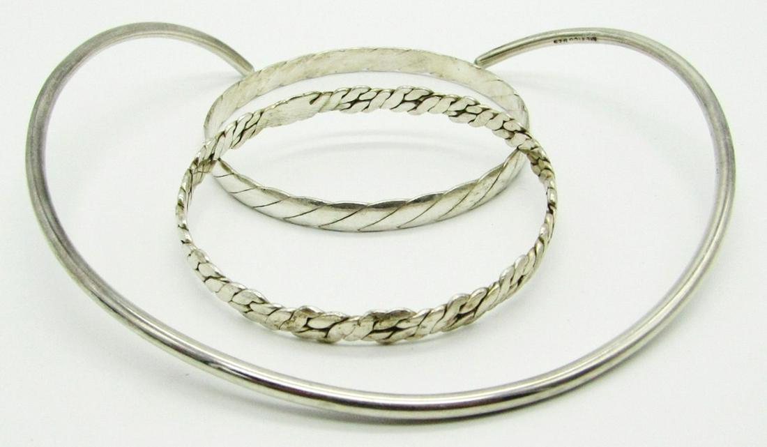 MEXICO 925 CUFF NECKLACE & (2) BRACELETS (1 of 3)