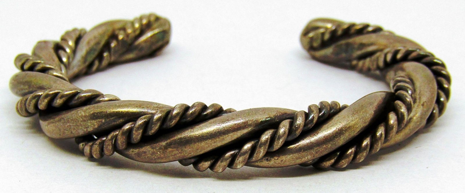 6 INCH STERLING BRAIDED CUFF BRACELET! (1 of 3)