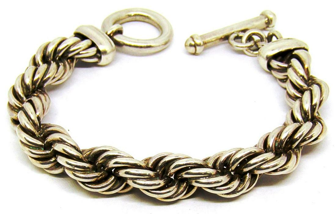 9 INCH HEAVY TWISTED MEXICO .925 BRACELET! (1 of 4)