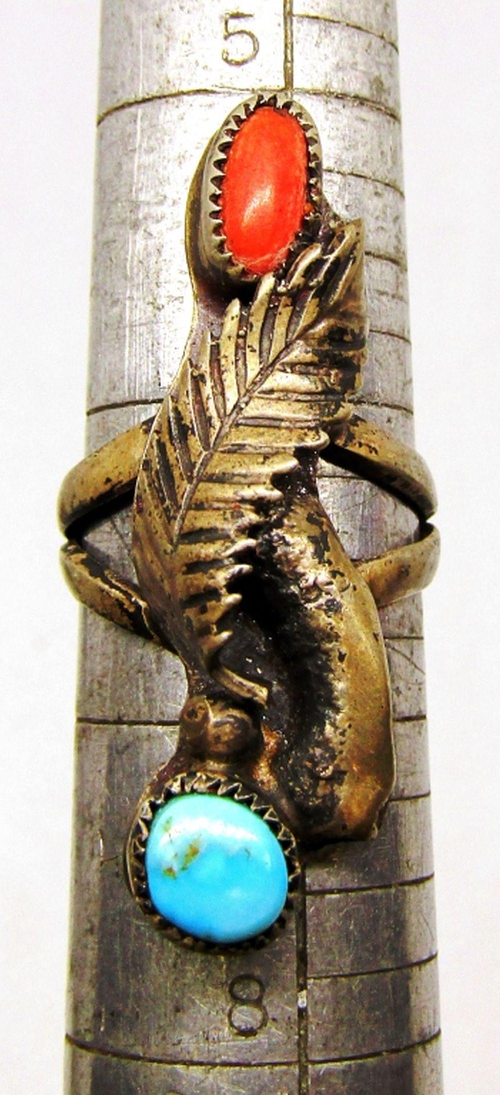 BJ STAMPED SOUTHWEST STERLING RING (1 of 4)