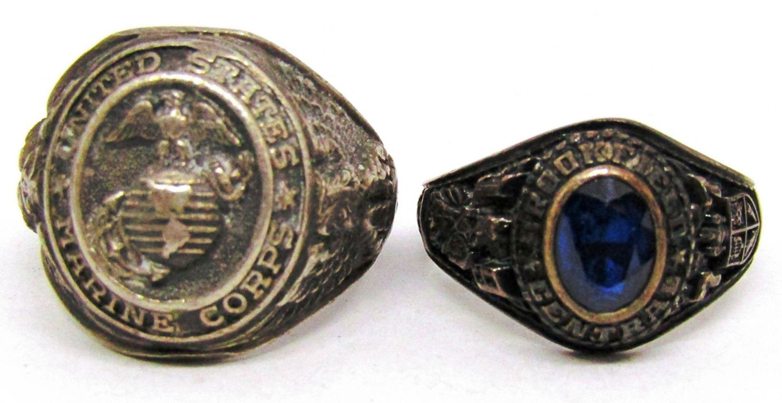 VINTAGE U S MARINE STERLING RING & 1977 (1 of 7)