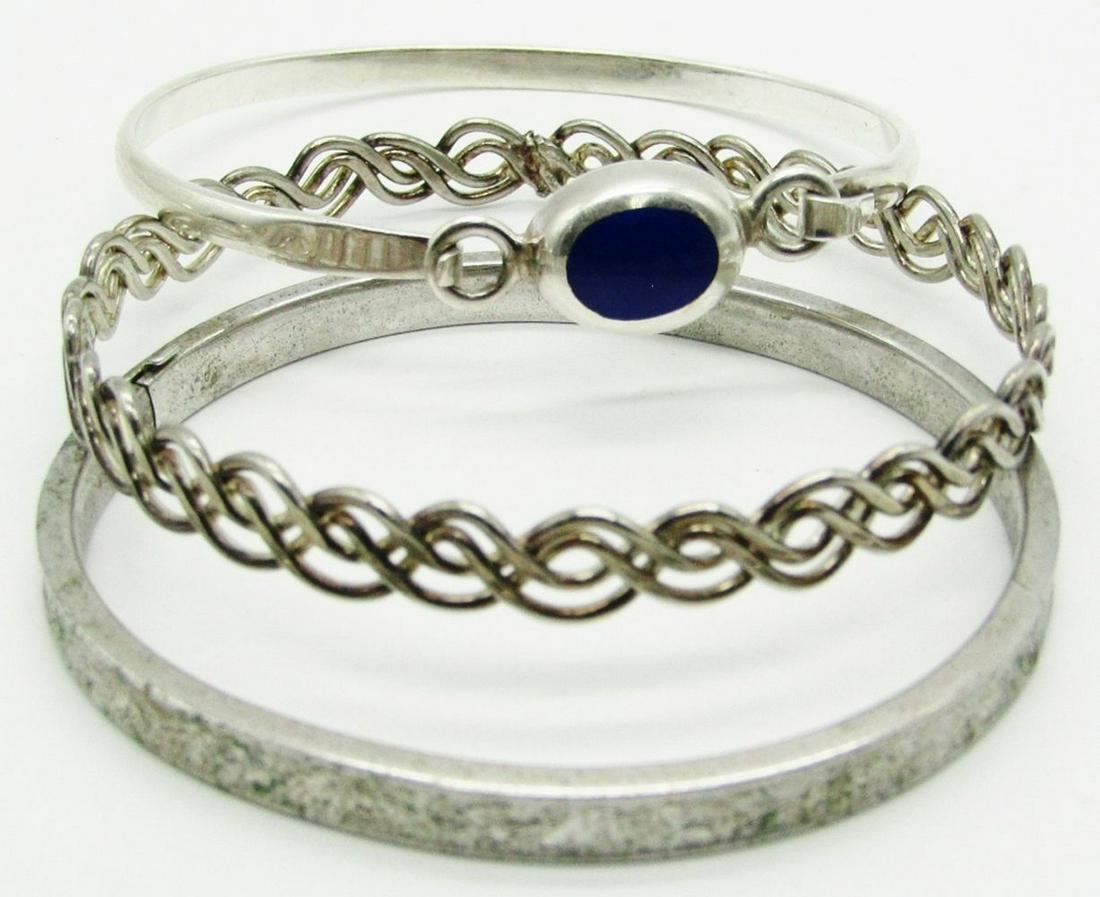 (3) Vintage Sterling Bracelets; Marked 925 Mexico (1 of 4)