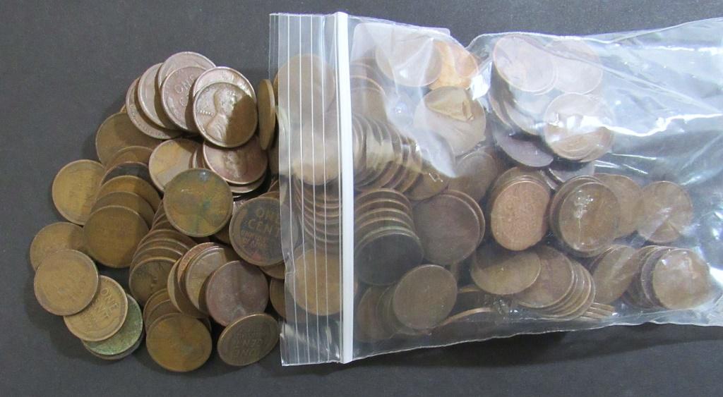 250 WHEAT CENTS (1909-1919) P-D-S: GREAT MIX - CIRC or BETTER