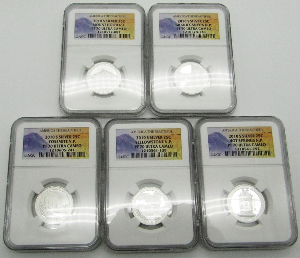 2010 S SILVER PROOF QTR SET NGC PF70 UC (1 of 11)