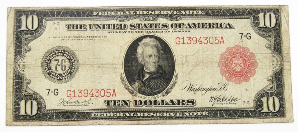 1914 $10 FEDERAL RESERVE NOTE (1 of 2)