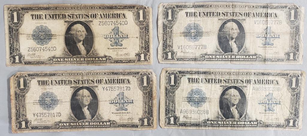 (4) 1923 $1 SILVER CERTIFICATES (1 of 2)
