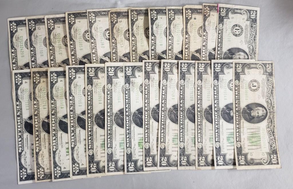 $350 face 1934 FEDERAL RESERVE NOTES MIX (1 of 2)
