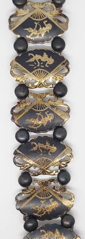 VINTAGE SIAM STERLING PANEL BRACELET WITH (1 of 4)
