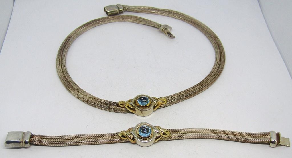 925 / 18K NECKLACE / BRACELET SET (1 of 3)