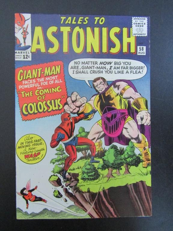 TALES TO ASTONISH #58 1ST COLOSSUS!: GIANT MAN/WASP! SILVER AGE MARVEL 1964 - Fully intact - Nice bind