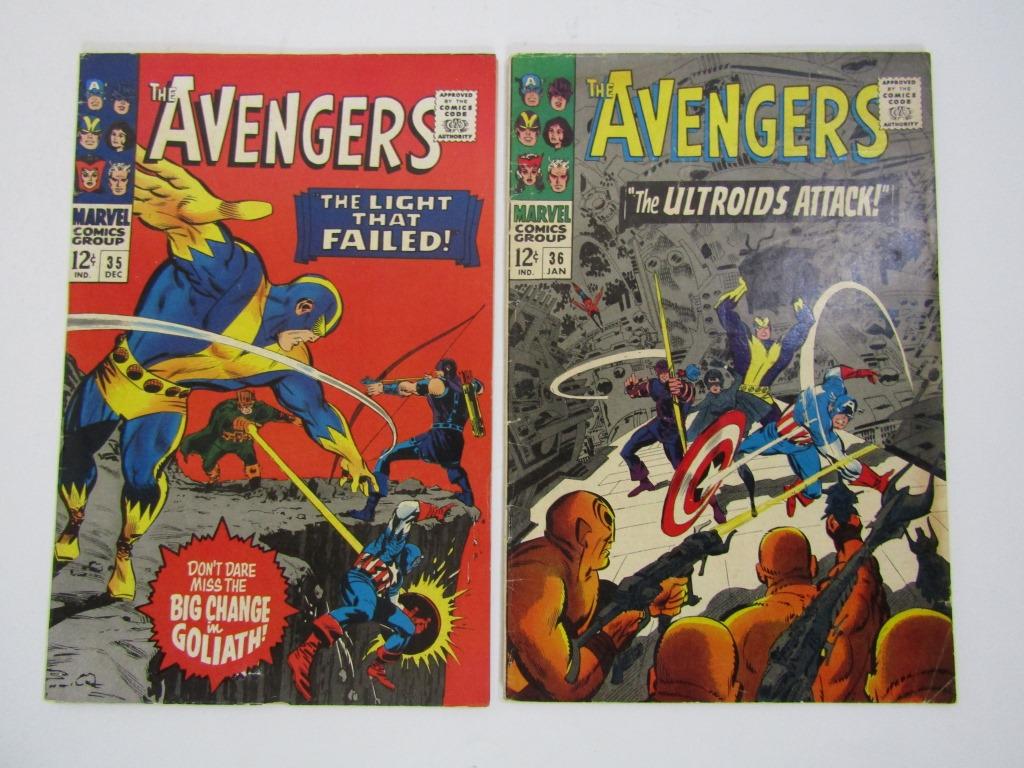 1966 #35 FINE & #36 VG THE AVENGERS MARVEL (1 of 3)