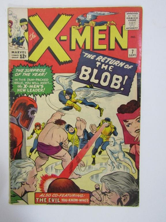 X-MEN #7 MARVEL 1964 - RETURN of the BLOB!: KEY - FULLY INTACT - VERY GOOD
