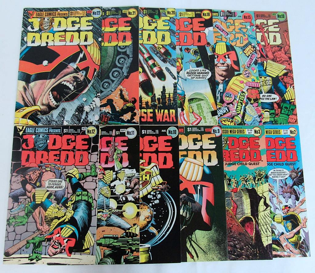 (12) JUDGE DREDD COMIC LOT 1984/1985 (1 of 4)