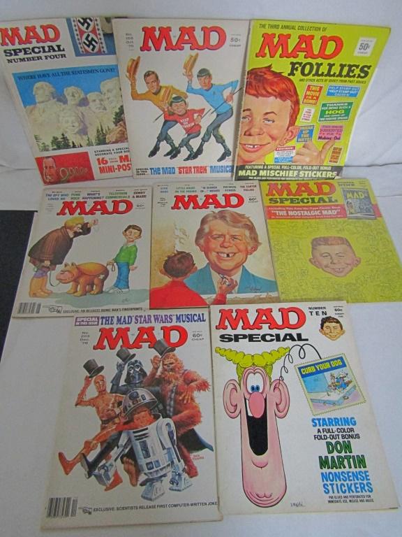 (8) 50c & 60c MAD MAGAZINE 1970's (1 of 6)