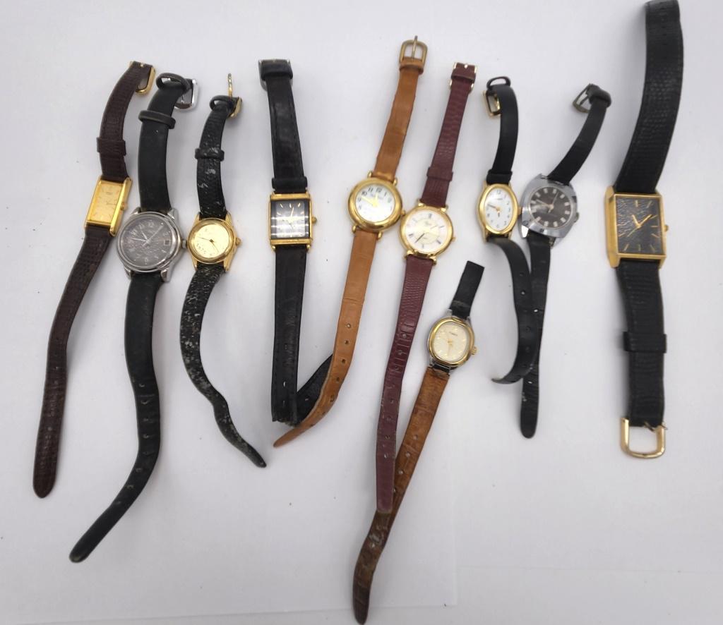 10 Vintage Woman s Gold Toned Wristwatches