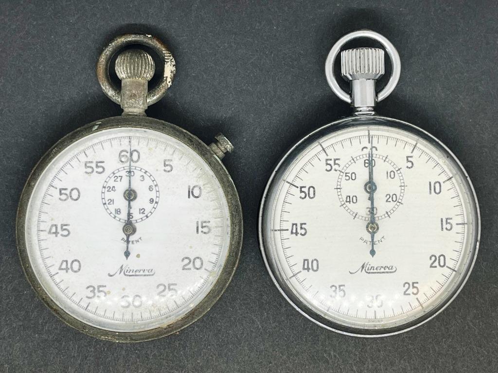 (2) MINERVA STOP WATCHES (1 of 4)