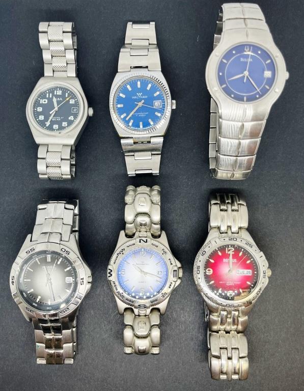 6 Day to Date Silver Tone Mens Watches (1 of 14)