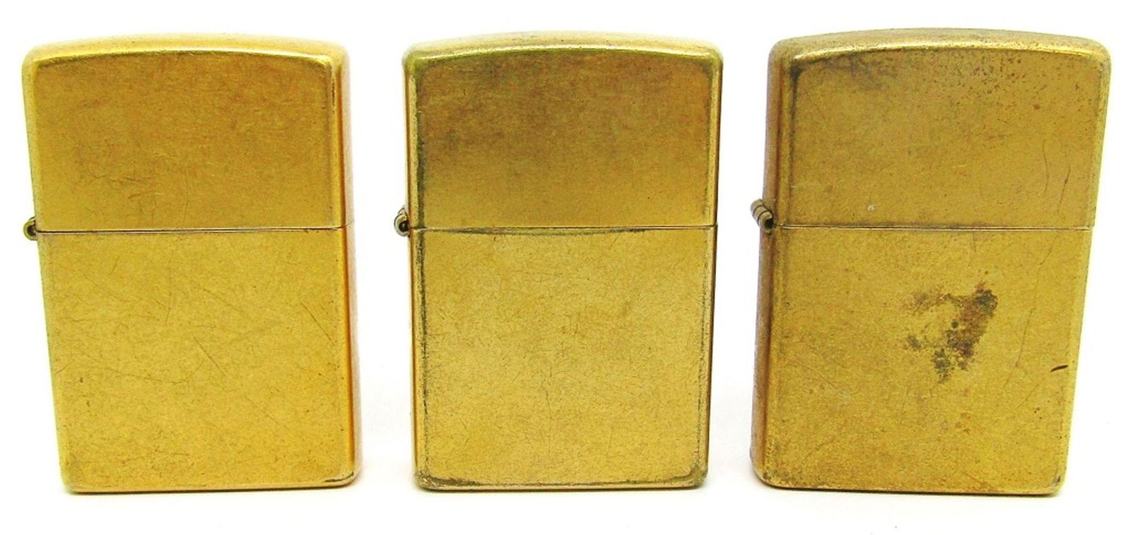 (3) 2004 SOLID BRASS ZIPPO LIGHTERS! (1 of 4)