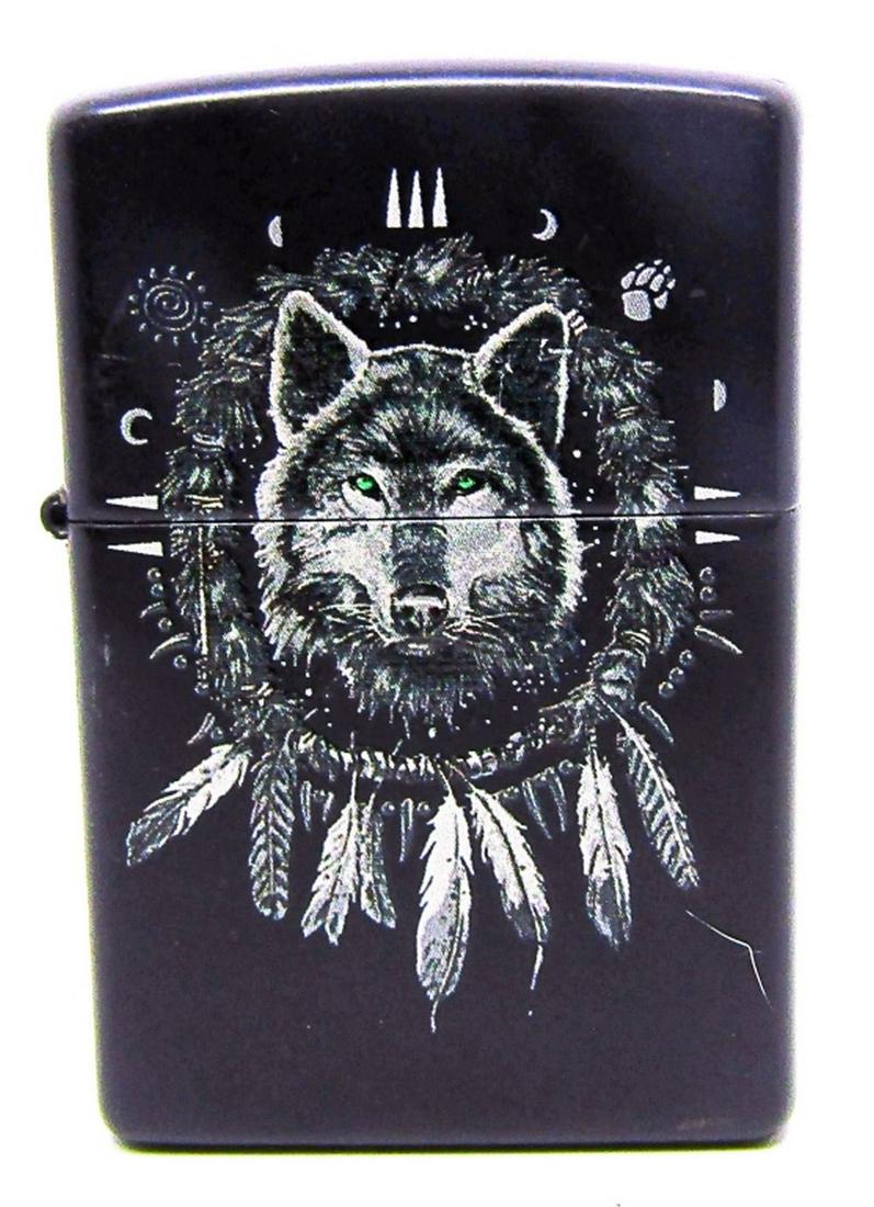 WOLF HEAD DREAM CATCHER ZIPPO LIGHTER! (1 of 4)