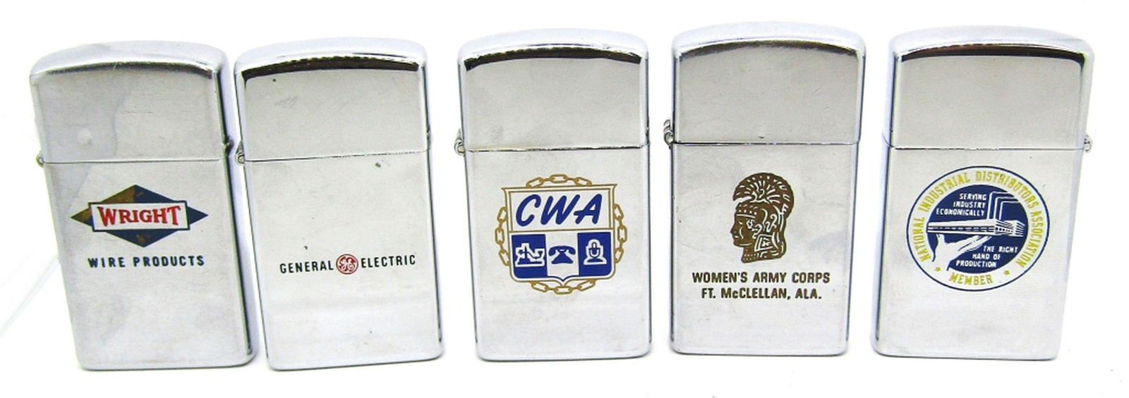 (5) ADVERTISEMENT ZIPPO SLIM LIGHTERS ! (1 of 4)