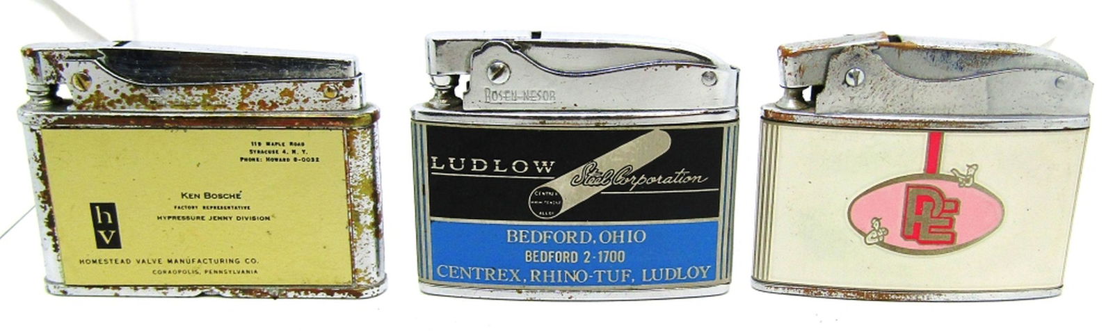 (3) ADVERTISEMENT FLAT LIGHTERS! (1 of 3)