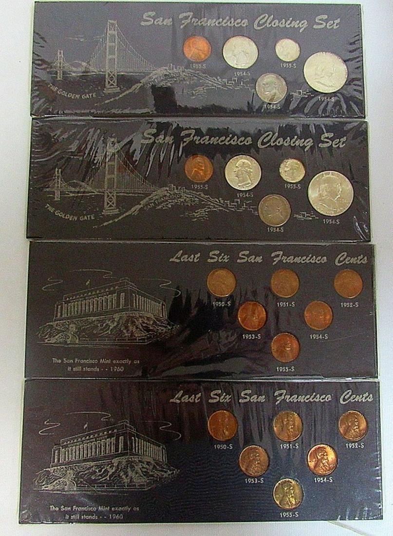(2) 1954 SAN FRANCISO CLOSING SET w/SILVER (1 of 6)