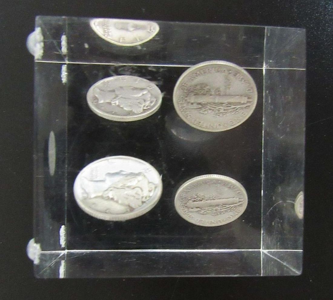MERCURY SILVER DIME PAPERWEIGHT (1 of 4)
