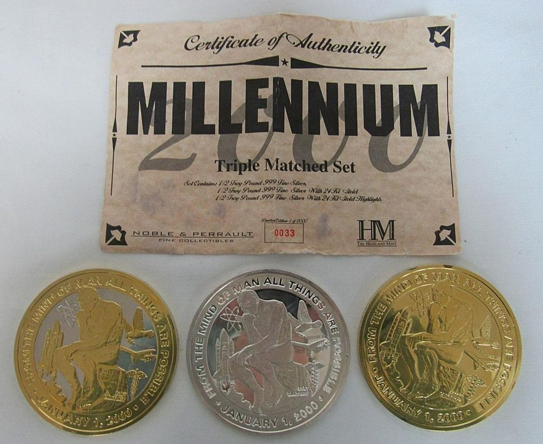 .999 SILVER 1/2 TROY POUND MILLENNIUM ROUNDS (1 of 8)