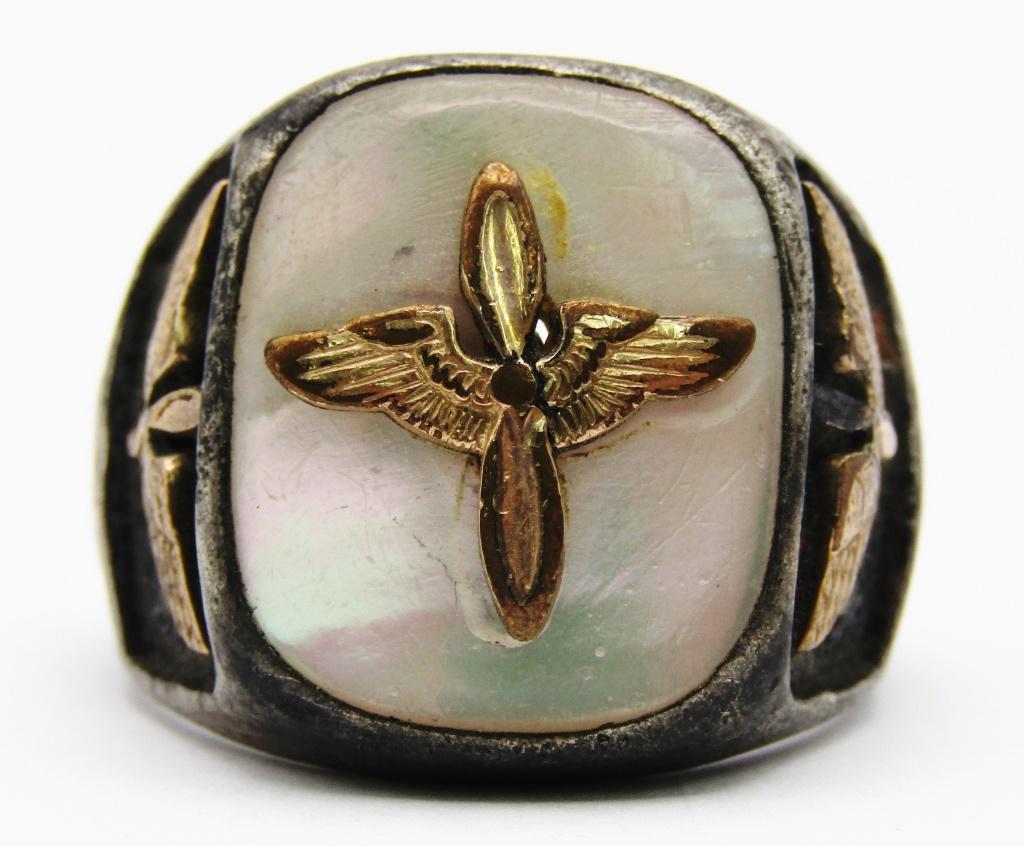 Sterling Silver WW2 Aviator Ring (1 of 6)