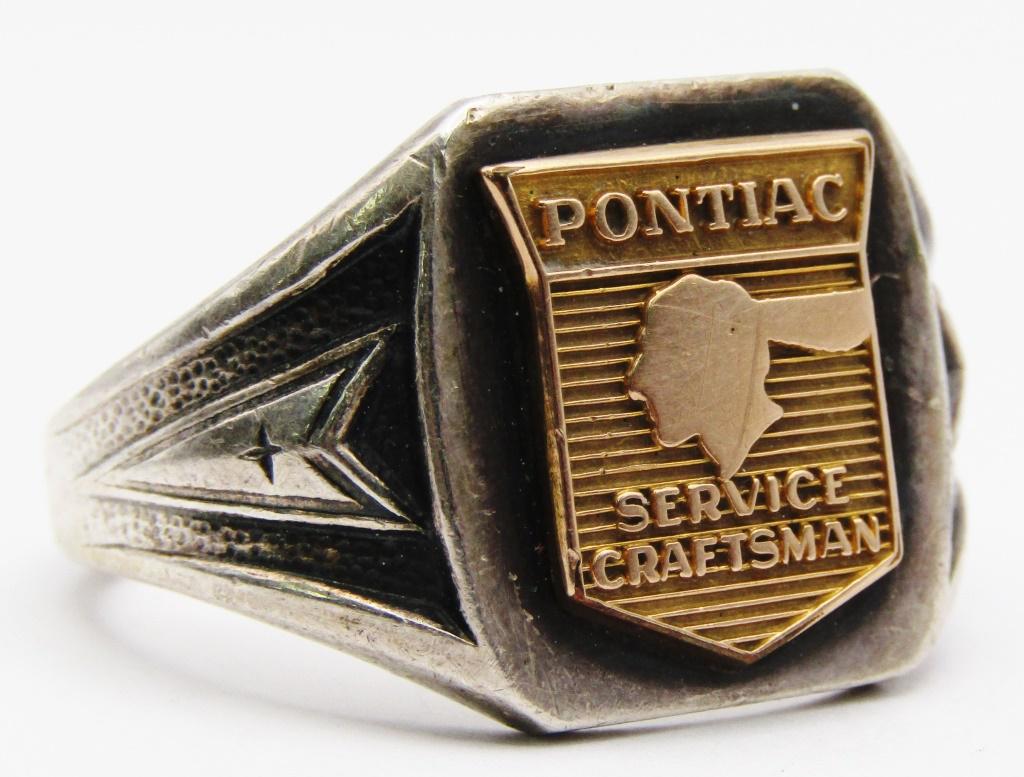 PONTIAC SERVICE CRAFTMAN STERLING RING (1 of 6)