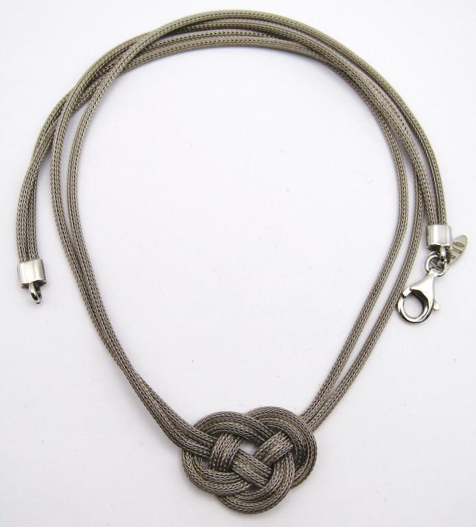 ROBERTO MAGI 925 ITALY NECKLACE: UNIQUE DESIGN 17" LONG - 9 DWT